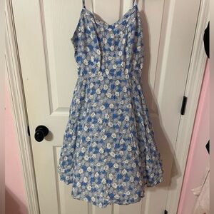 (S/M) Old Navy Blue Flowered Dress